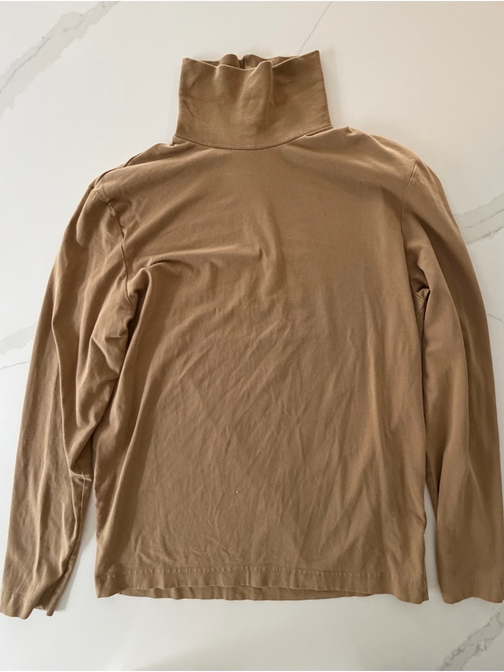 H&M Camel Turtleneck Long Sleeve Shirt